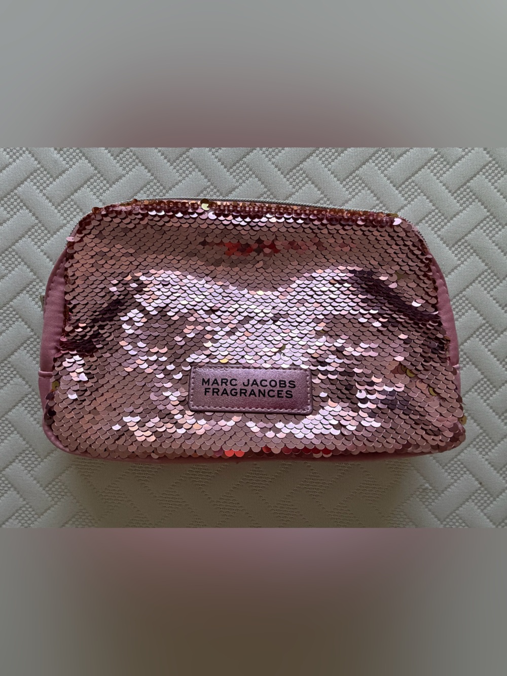 Marc Jacobs Pink Reversible Sequin Cosmetic Pouch